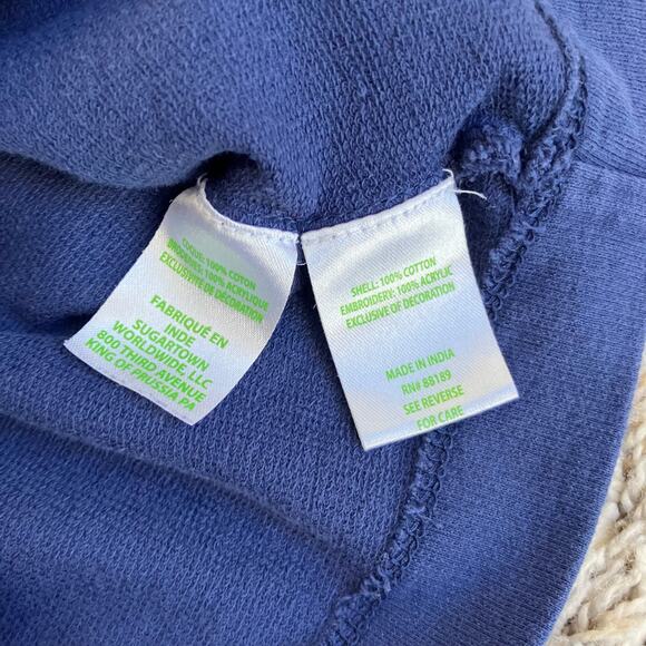 Lilly Pulitzer Girls Sz M 6-7 Mini Rami Navy Wild Heart Embroidered Sweatshirt - Picture 14 of 16